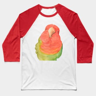 Watercolor loverbird lovebird parrot bird pink and green Baseball T-Shirt